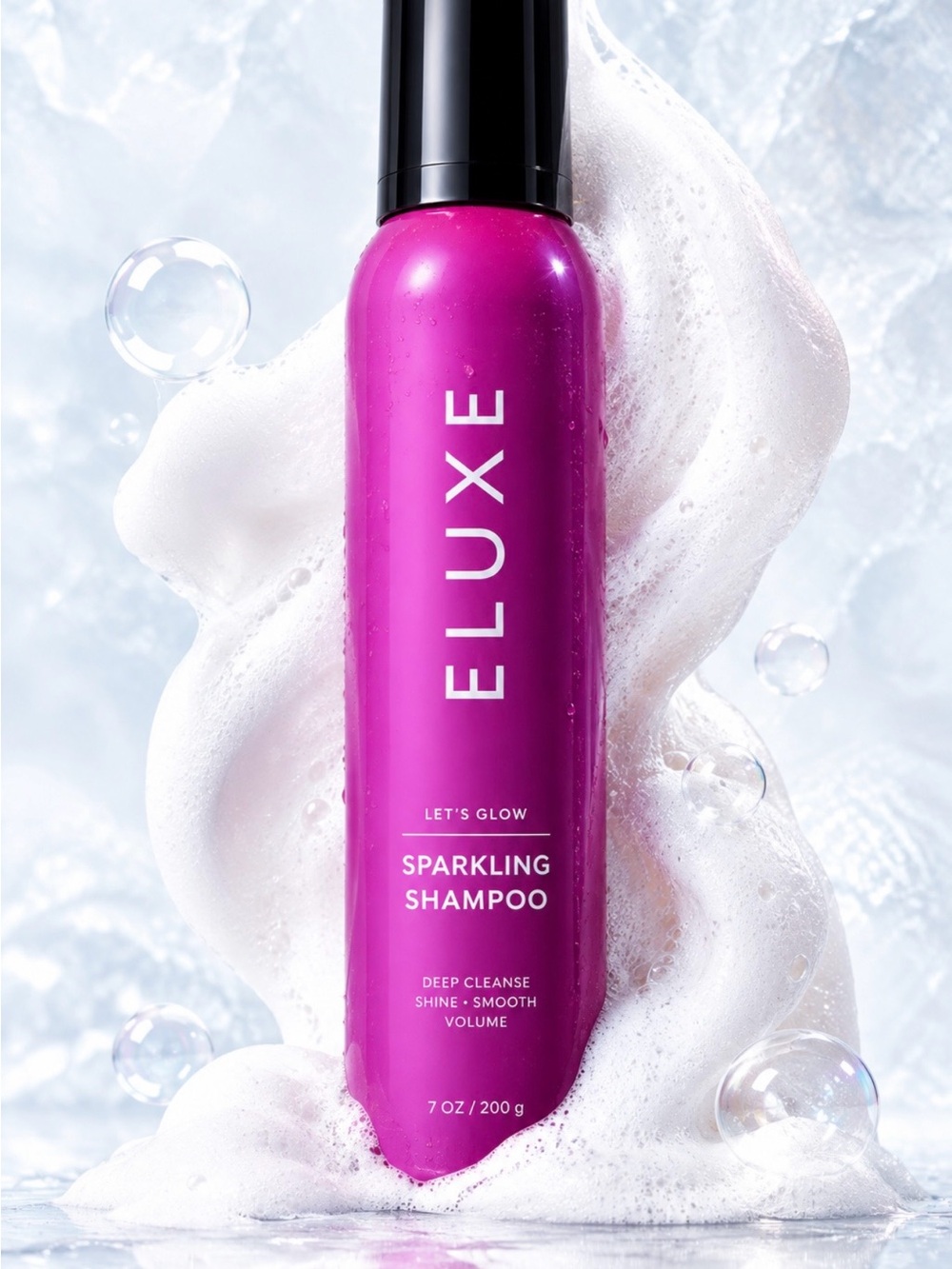 Luxe Sparkling Shampoo - Bright Magenta Bottle